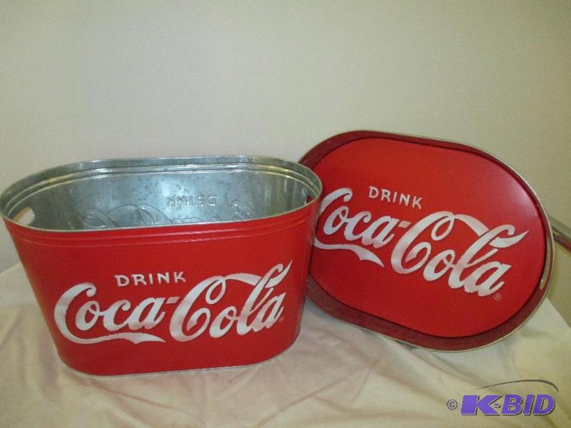 lot 44 image: Coca Cola Tray, Coca Cola Bucket