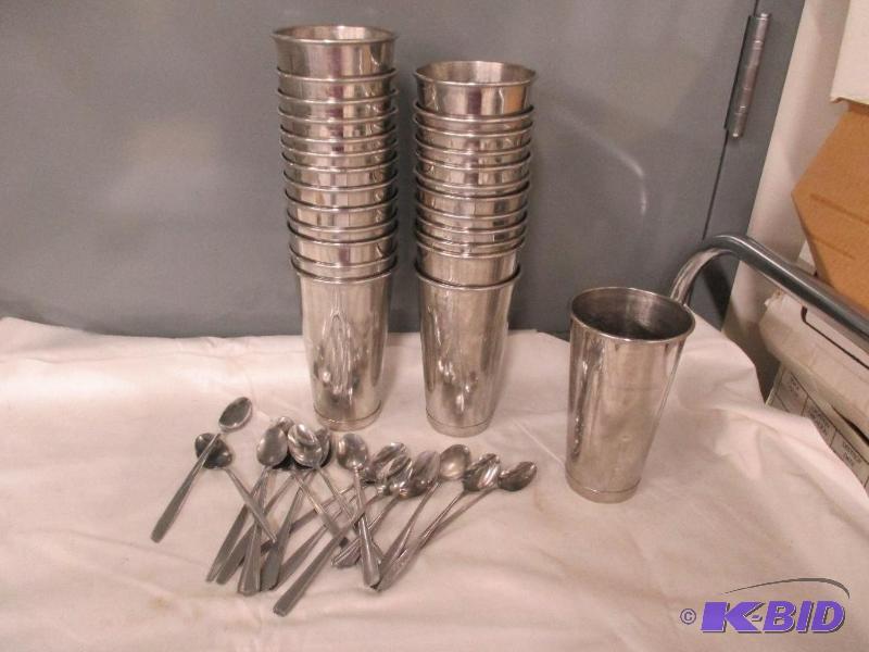 lot 89 image: Tin Maly Cups & Spoons