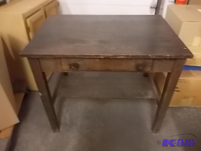 Vintage Wood TableWriting Desk With 1-Drawer...