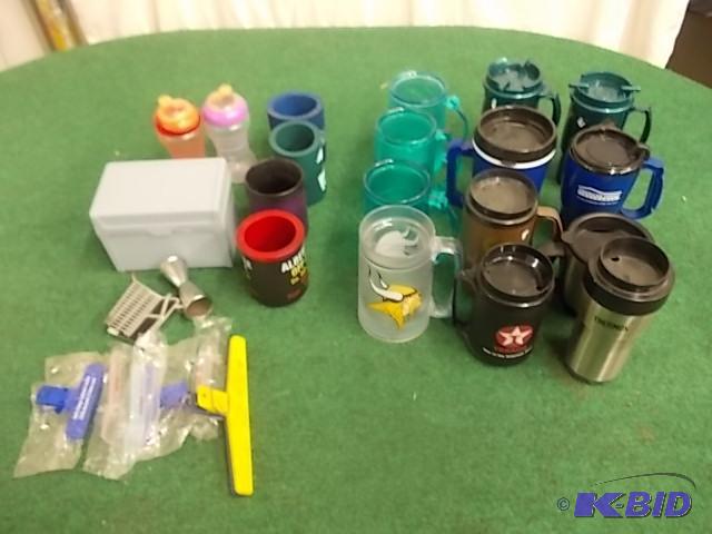 Large Lot Of Travel Cups, Freezer Cups, Chip ...