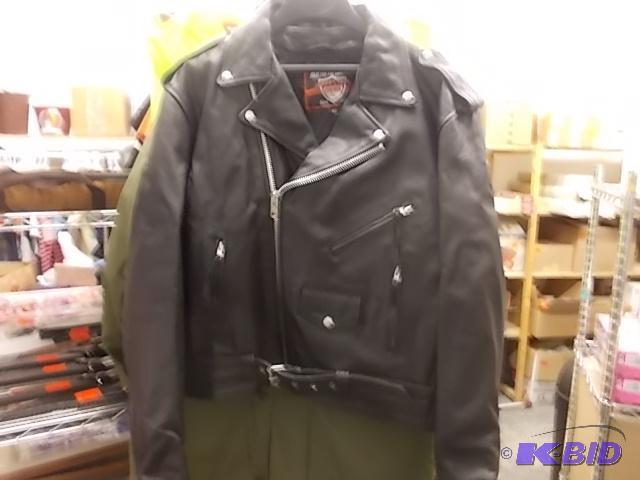 Mens Leather Biker Jacket Size 44...