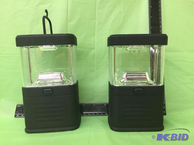 lot 1 image: Lot of 2 LED Hanging Lanterns