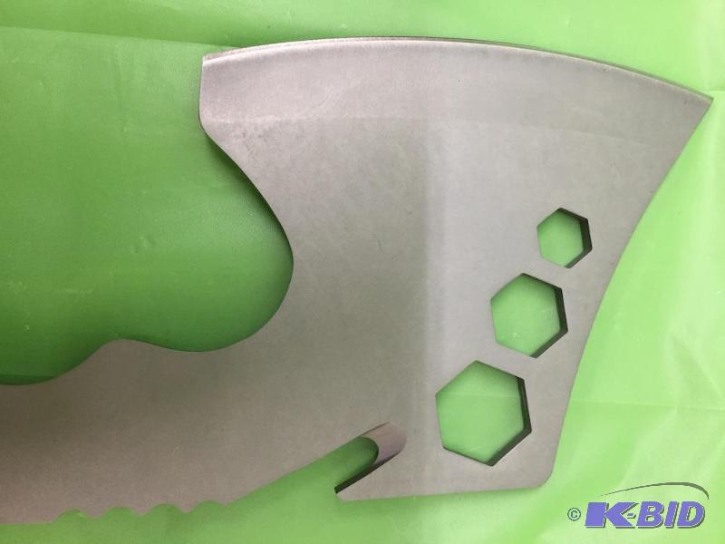 lot 22 image: Brushed Steel Utility AXE & Sleeve