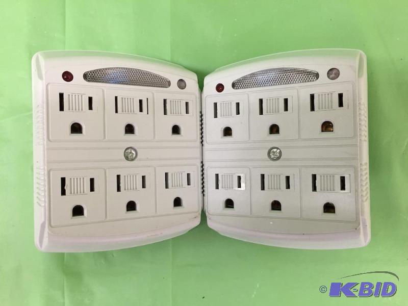 lot 60 image: Lot of 2 Outlets w 6-Ports Each