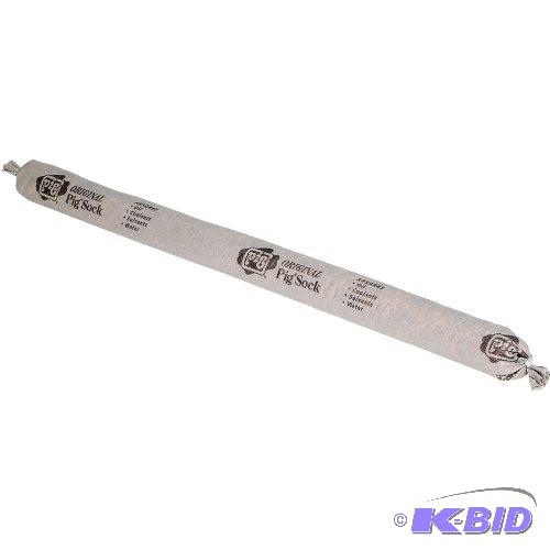 lot 2 image: New Pig PIG219 Clip-and-Fit Polypropylene Skin Absorbent Sock, 8 Gallon Absorbency, 2 Diameter x 120 Length, Gray
