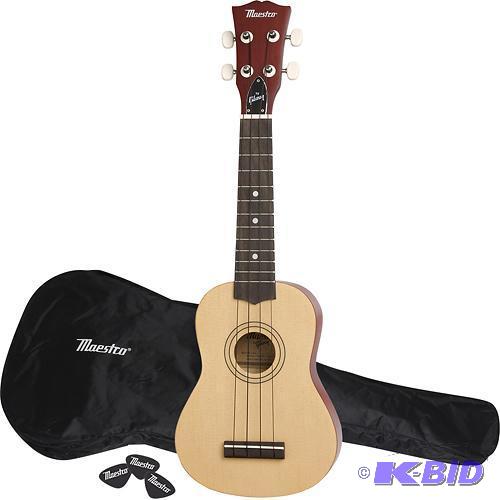 lot 28 image: Maestro - 4-String Soprano Ukulele - Cherry Mahogany