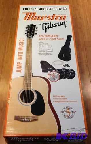 lot 36 image: Maestro By Gibson - 6-string Full-size Acoustic Guitar - Natural