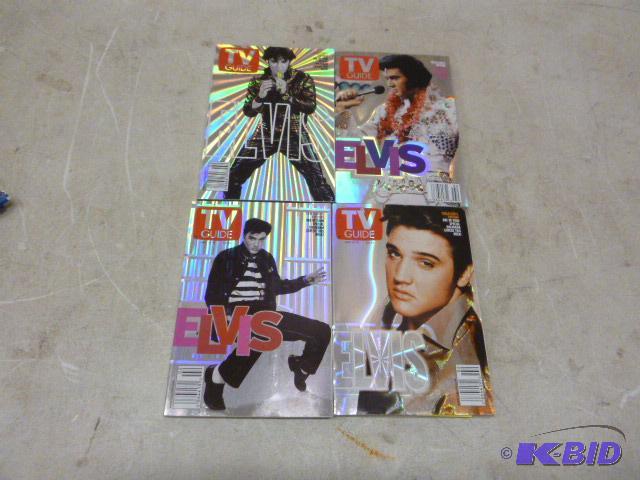 lot 185 image: Four Halogram TV Guides Elvis Collector Editi...