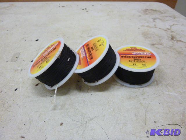 lot 56 image: Three Spools of Fishing Line 2 - 25 lb. and 1...