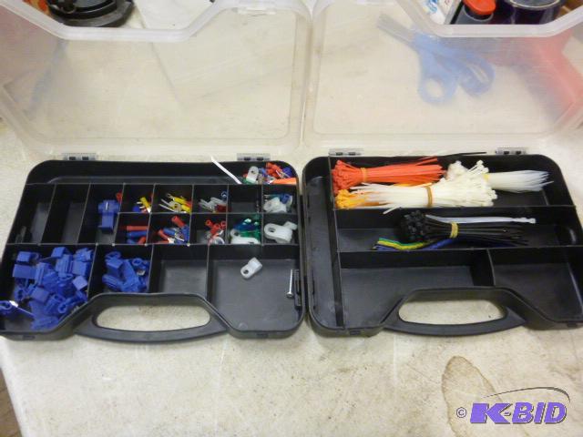 lot 7 image: Plastic Storage Box with Electrical Connector...