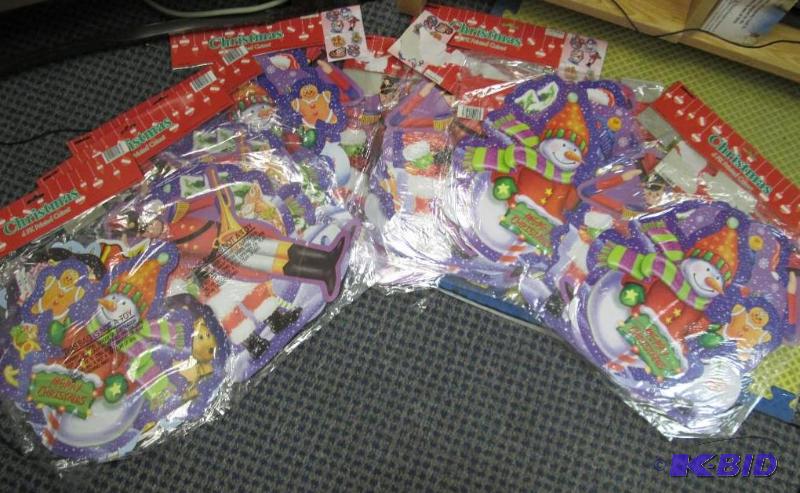 Qty 10 Christmas 4pk printed cutouts- snowman...