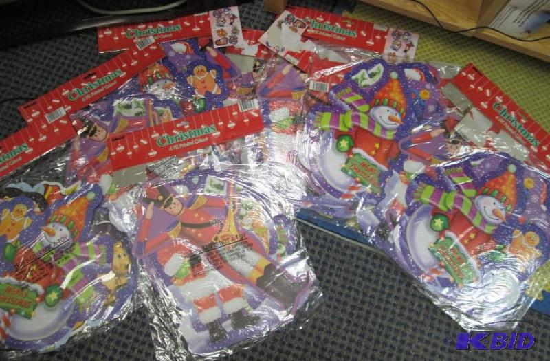 Qty 10 Christmas 4pk printed cutouts- snowman...