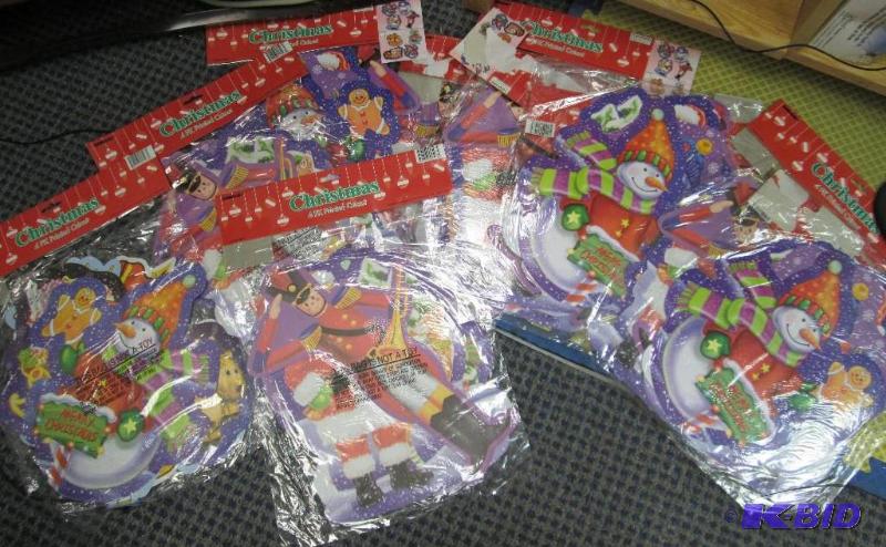Qty 10 Christmas 4pk printed cutouts- snowman...