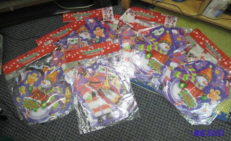 Qty 10 Christmas 4pk printed cutouts- snowman...