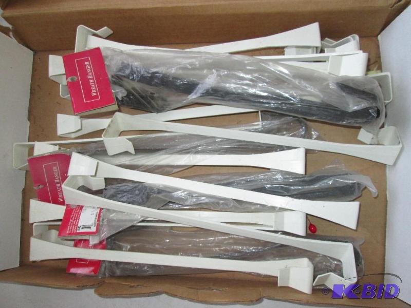 Lot of black and white wreath hangers...