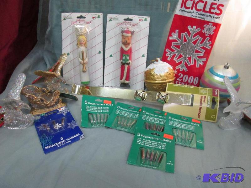 Replacement bulbs, wreath hanger, decorations...