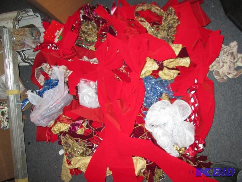 Large lot of assorted holiday bows and a larg...