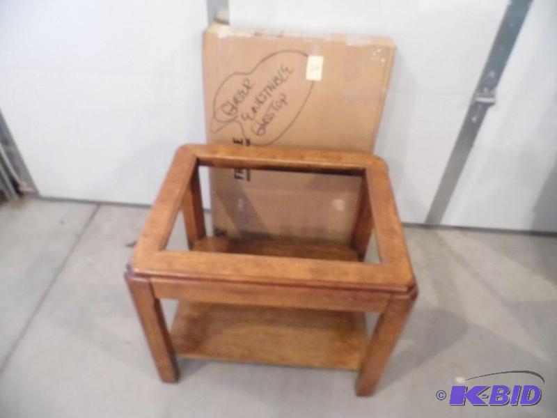 Glass Top End Table