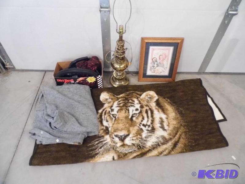 Lamp, Vac, 2 Blankets, Pictre