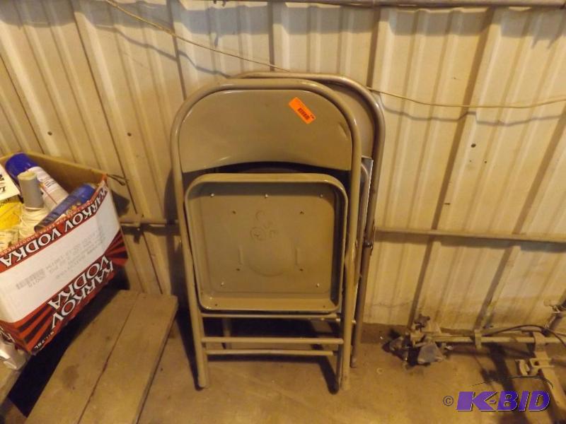 2 folding metal chairs...