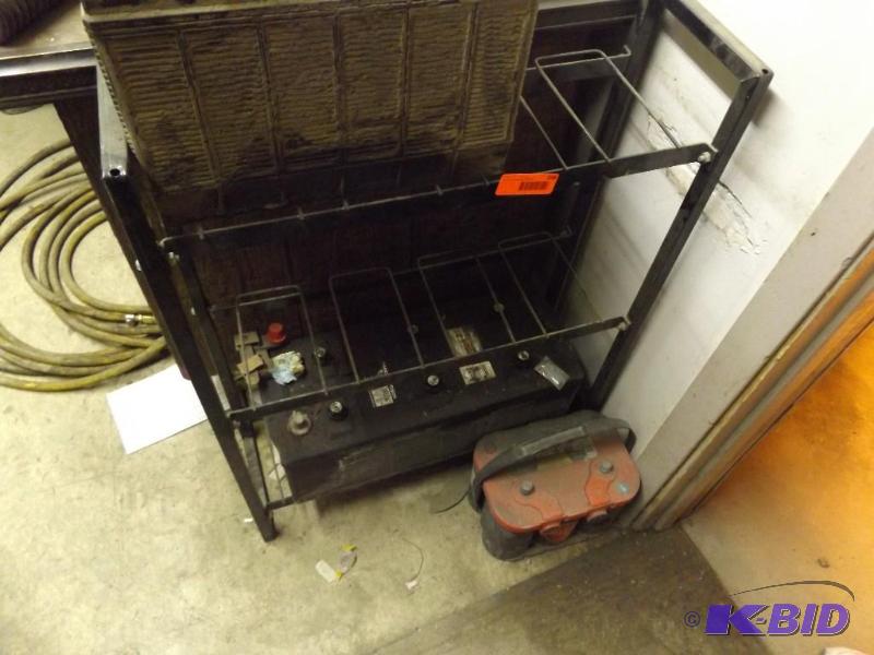 metal battery rack...
