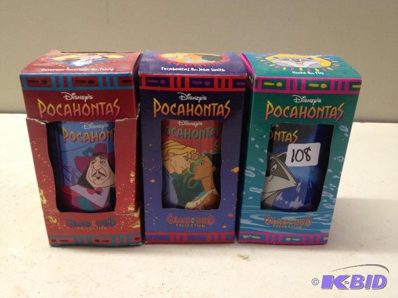 lot 108 image: 3 Pocahontas&nbspCollectable Plastic Cups&nb...