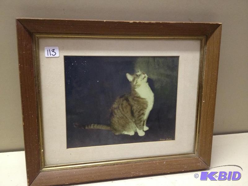 lot 113 image: Framed Picture of the Family Cat ...
