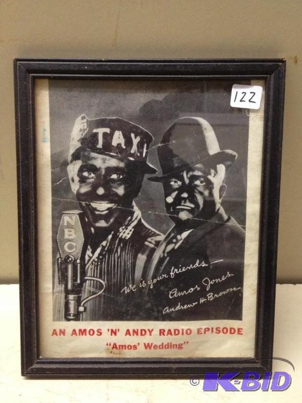 lot 122 image: 1935&nbspAmos n Andy Framed Poster ...