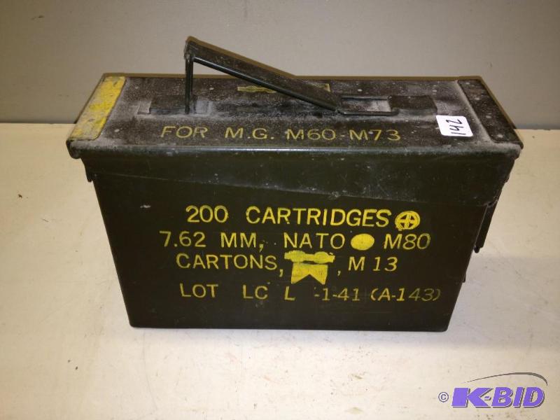 lot 142 image: Vintage Ammo Box ...