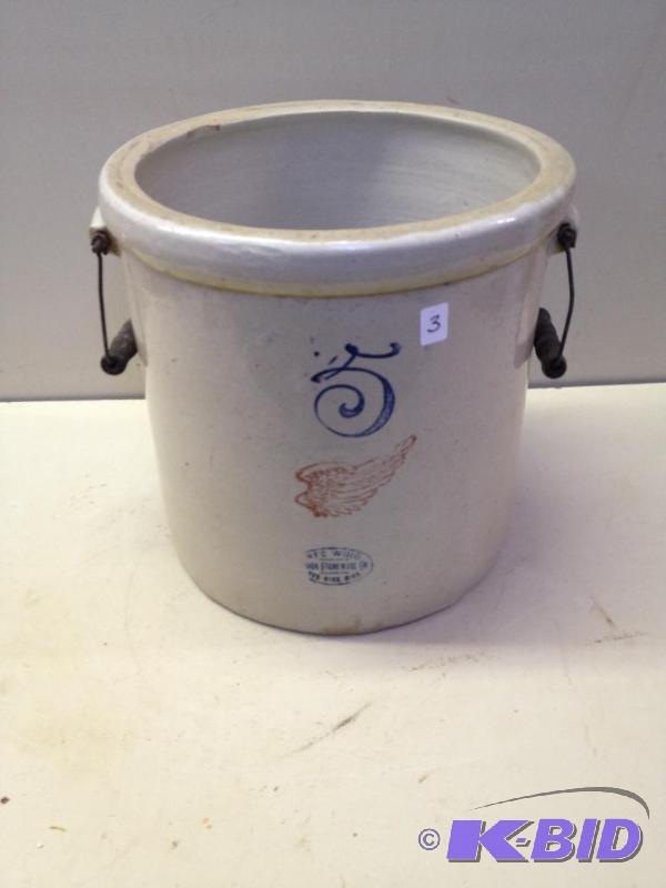 lot 3 image: Red Wing Union Stoneware Co. 5 Gal Crock