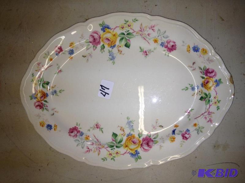 lot 47 image: Edward M. Knowles Fine China Serving Platter&...