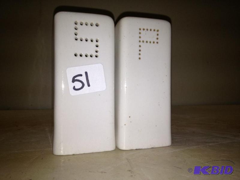 lot 51 image: Vintage Salt and Pepper Shaker...
