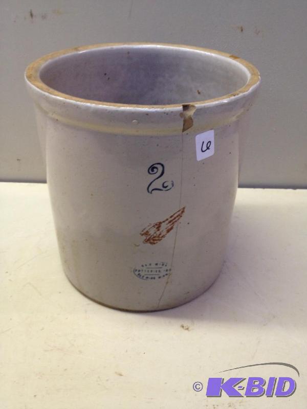 lot 6 image: Red Wing Potteries 2 Gallon Crock