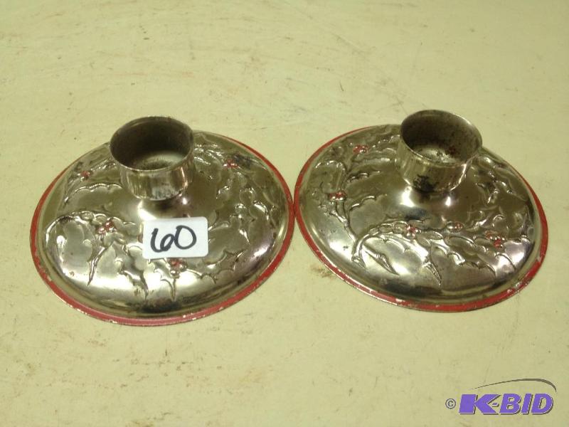 lot 60 image: Vintage Tin Candle Holders ...
