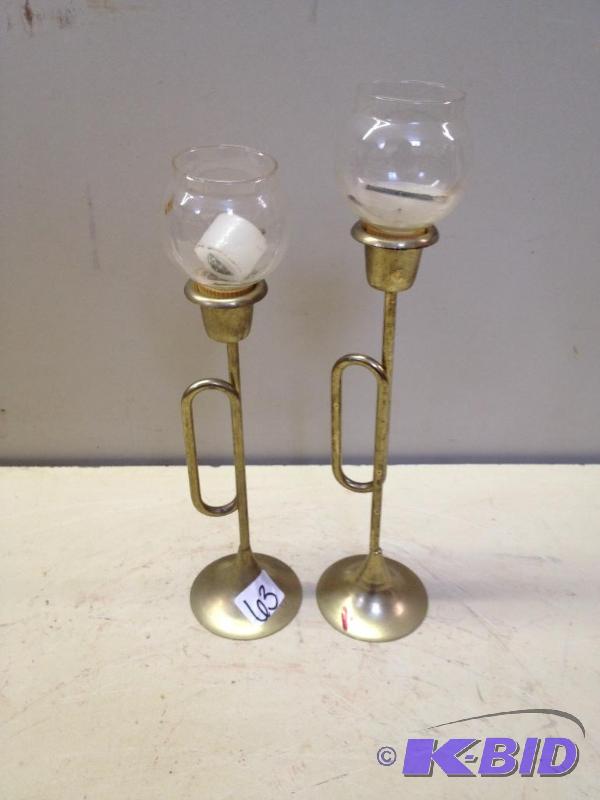 lot 63 image: Pair of Candle Holders...