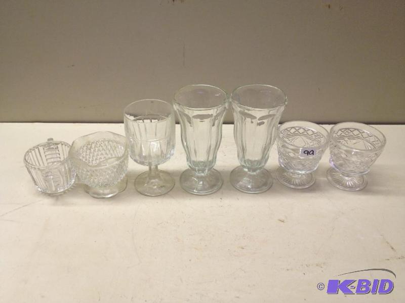 lot 99 image: Glass Sundae Cups and Misc. ...