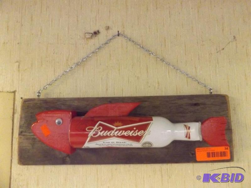 budweiser&nbspfish plaque...