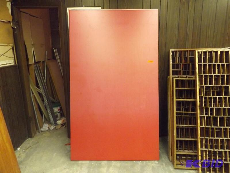 1 laminated board back of board is red ...