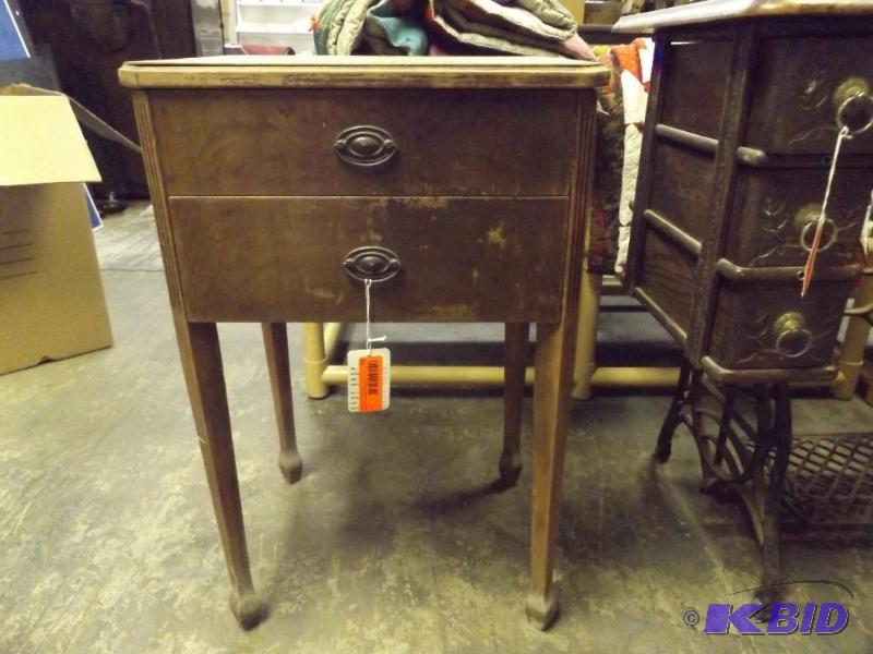 vintage cabinet, top opens and one drawer...