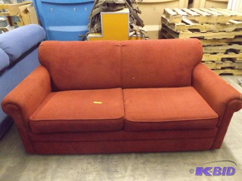 Red Couch with Hide-a-bed...