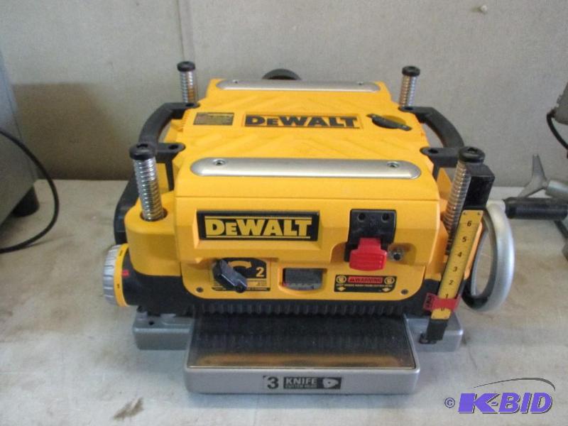lot 14 image: Dewalt DW735 13" thickness planer, like ...