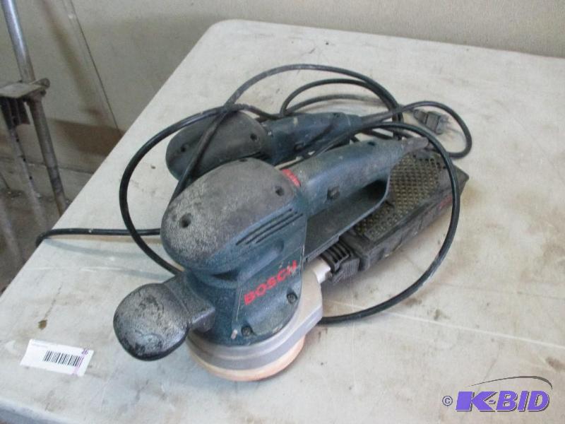 lot 27 image: Bosch 3725 Orbital sander, 5" 8 hole hoo...