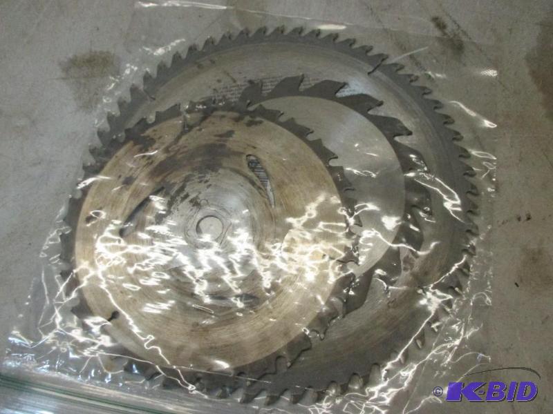 lot 72 image: 3 carbide saw blades, newly sharpened...