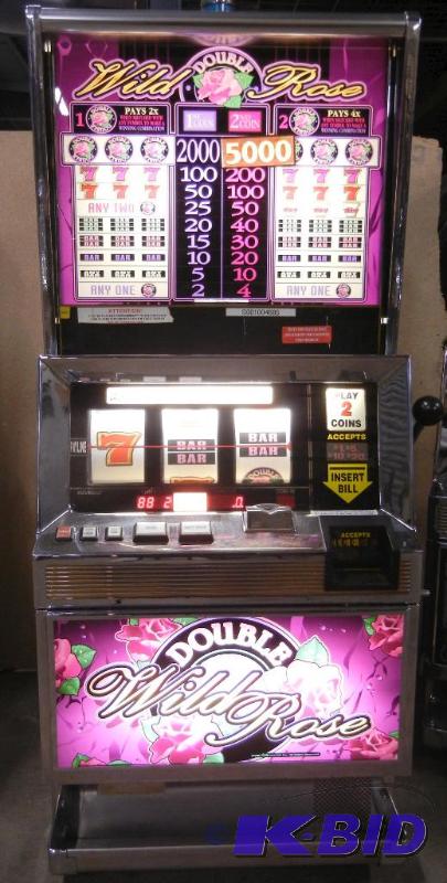 lot 1009 image: BALLY S6000 DOUBLE WILD ROSE UPRIGHT REEL SLOT MACHINE