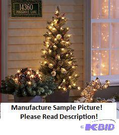 lot 10 image: Lighted Potted Tree - Tree Only - Has frosted...