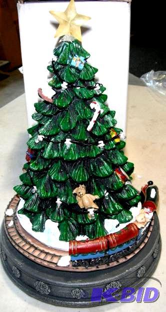 lot 29 image: Lighted LED Tree with Train - Battery operate...