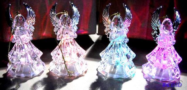 lot 40 image: Set of Four Angel Christmas Ornaments - Harp,...
