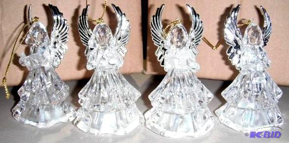 lot 48 image: Set of Four Angel Christmas Ornaments - Harp,...