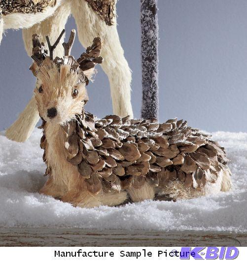 lot 57 image: Sitting Natural Deer -&nbspCrafted from the ...