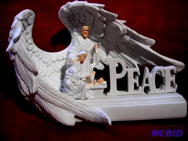 lot 71 image: Angel Wings of Peace Nativity Decoration - Ha...
